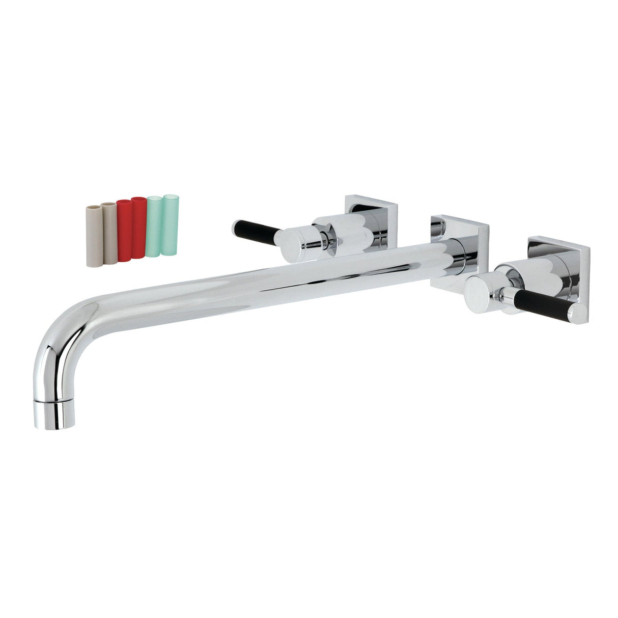 Kaiser KS6041DKL Two-Handle 3-Hole Wall Mount Roman Tub Faucet, Polished Chrome