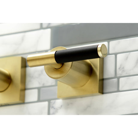 Kaiser KS6047CKL Two-Handle 3-Hole Wall Mount Roman Tub Faucet, Brushed Brass