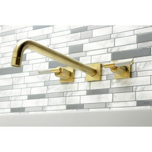 Kaiser KS6047CKL Two-Handle 3-Hole Wall Mount Roman Tub Faucet, Brushed Brass