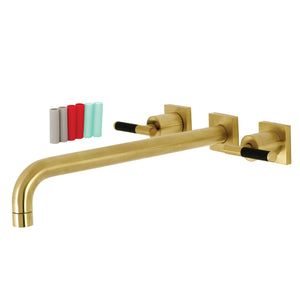 Kaiser KS6047CKL Two-Handle 3-Hole Wall Mount Roman Tub Faucet, Brushed Brass