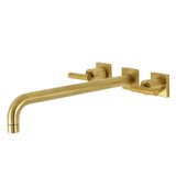 Manhattan KS6047CML Two-Handle 3-Hole Wall Mount Roman Tub Faucet, Brushed Brass