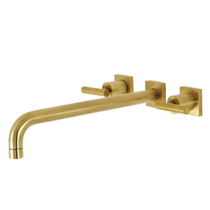 Manhattan KS6047CML Two-Handle 3-Hole Wall Mount Roman Tub Faucet, Brushed Brass
