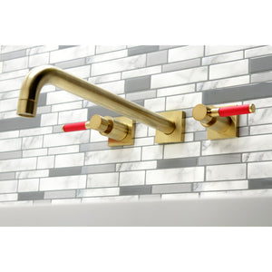 Kaiser KS6047DKL Two-Handle 3-Hole Wall Mount Roman Tub Faucet, Brushed Brass
