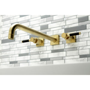 Kaiser KS6047DKL Two-Handle 3-Hole Wall Mount Roman Tub Faucet, Brushed Brass