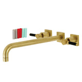 Kaiser KS6047DKL Two-Handle 3-Hole Wall Mount Roman Tub Faucet, Brushed Brass