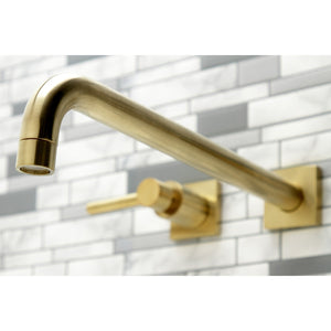Concord KS6047DL Two-Handle 3-Hole Wall Mount Roman Tub Faucet, Brushed Brass