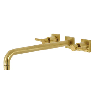 Concord KS6047DL Two-Handle 3-Hole Wall Mount Roman Tub Faucet, Brushed Brass