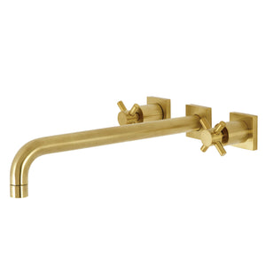 Concord KS6047DX Two-Handle 3-Hole Wall Mount Roman Tub Faucet, Brushed Brass