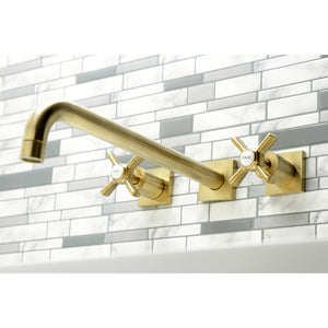 Millennium KS6047ZX Two-Handle 3-Hole Wall Mount Roman Tub Faucet, Brushed Brass