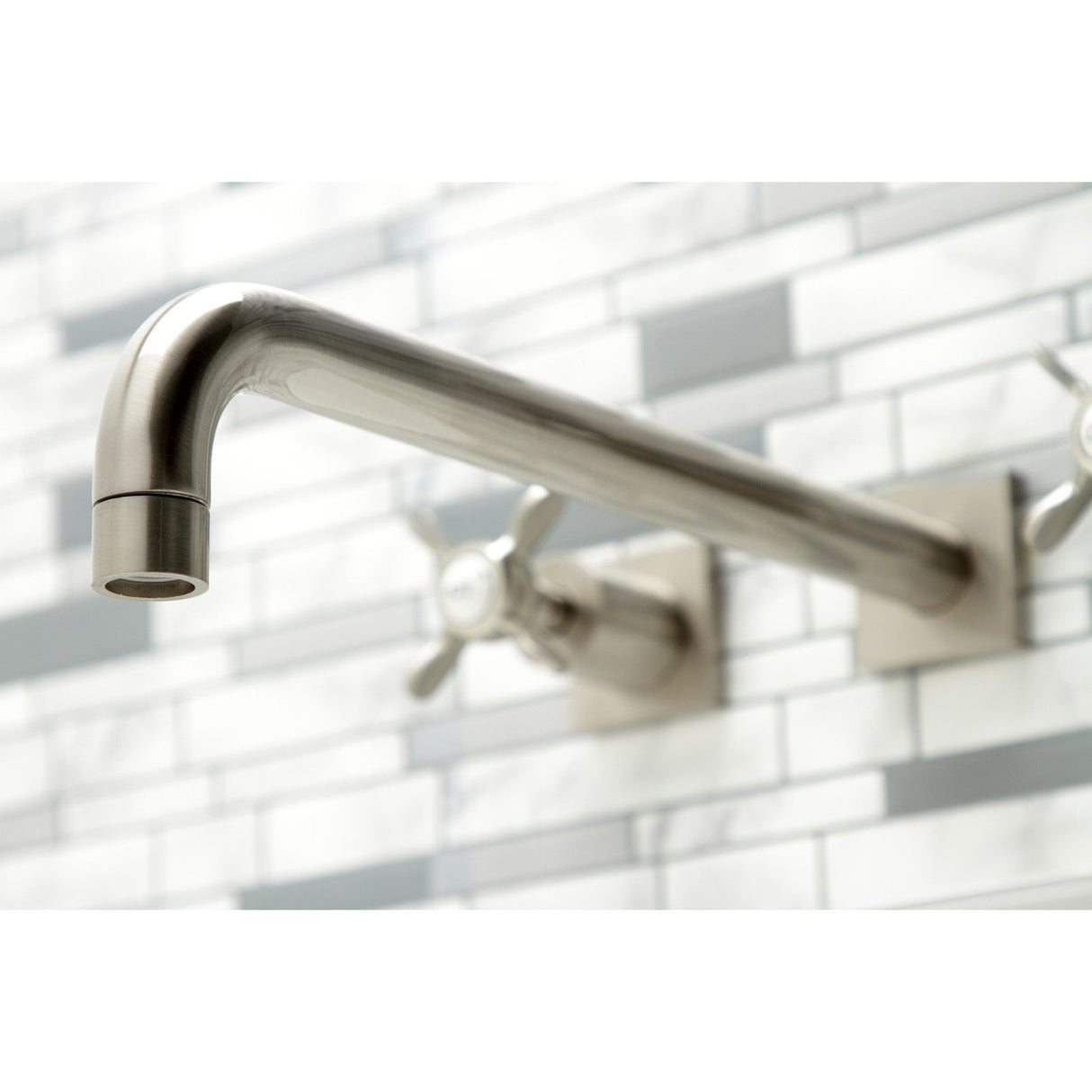 Essex KS6048BEX Two-Handle 3-Hole Wall Mount Roman Tub Faucet, Brushed Nickel