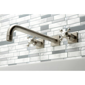 Metropolitan KS6048BX Two-Handle 3-Hole Wall Mount Roman Tub Faucet, Brushed Nickel