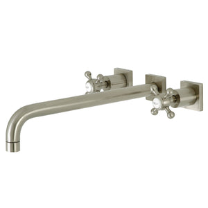 Metropolitan KS6048BX Two-Handle 3-Hole Wall Mount Roman Tub Faucet, Brushed Nickel