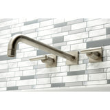 Manhattan KS6048CML Two-Handle 3-Hole Wall Mount Roman Tub Faucet, Brushed Nickel
