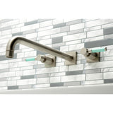 Kaiser KS6048DKL Two-Handle 3-Hole Wall Mount Roman Tub Faucet, Brushed Nickel