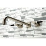 Kaiser KS6048DKL Two-Handle 3-Hole Wall Mount Roman Tub Faucet, Brushed Nickel