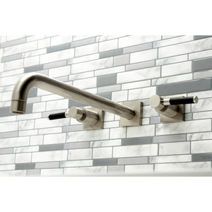 Kaiser KS6048DKL Two-Handle 3-Hole Wall Mount Roman Tub Faucet, Brushed Nickel