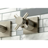 Concord KS6048DX Two-Handle 3-Hole Wall Mount Roman Tub Faucet, Brushed Nickel