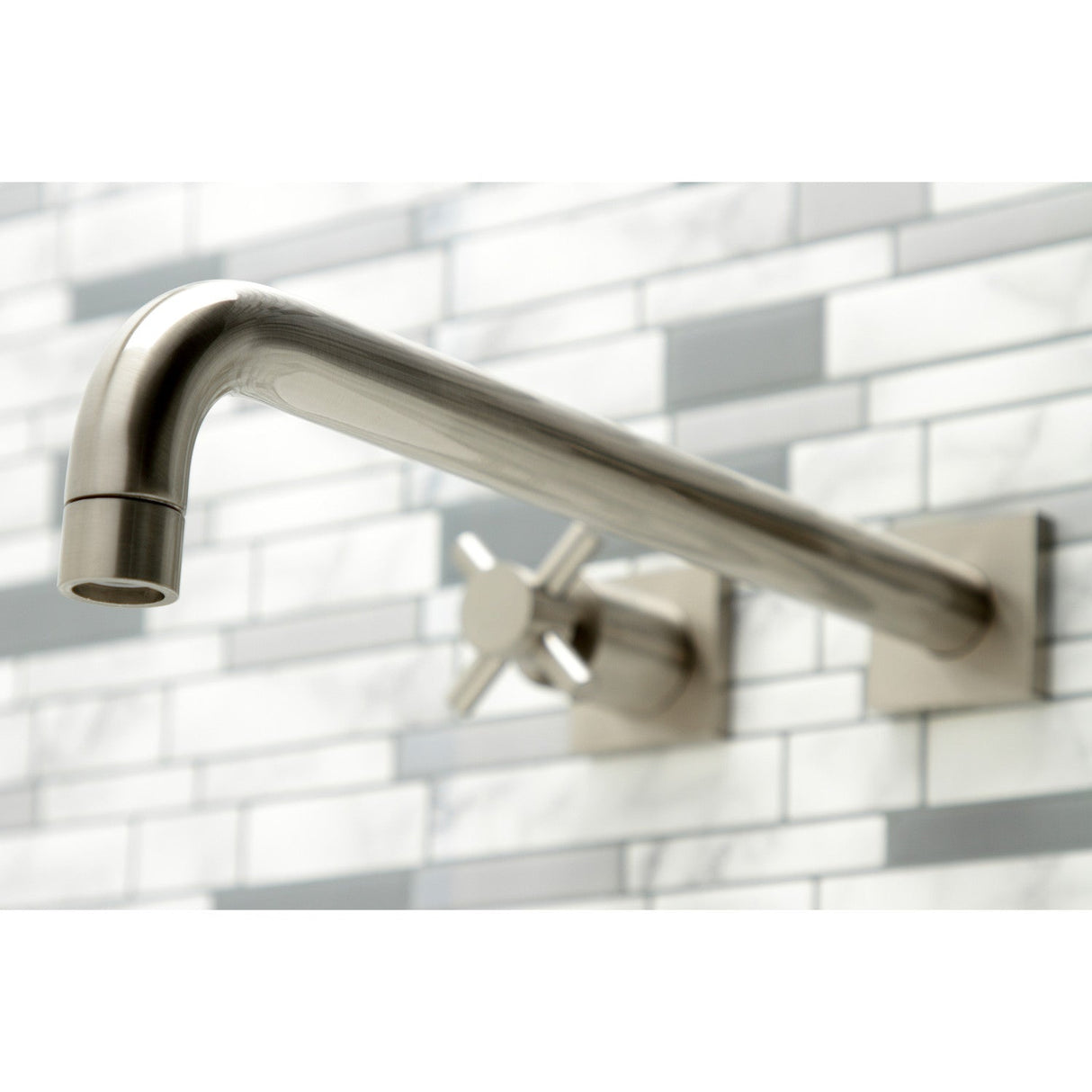 Concord KS6048DX Two-Handle 3-Hole Wall Mount Roman Tub Faucet, Brushed Nickel