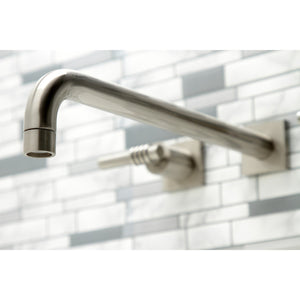 Milano KS6048ML Two-Handle 3-Hole Wall Mount Roman Tub Faucet, Brushed Nickel