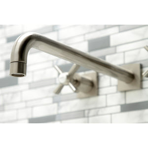 Millennium KS6048ZX Two-Handle 3-Hole Wall Mount Roman Tub Faucet, Brushed Nickel