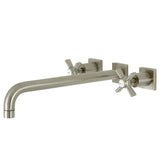 Millennium KS6048ZX Two-Handle 3-Hole Wall Mount Roman Tub Faucet, Brushed Nickel