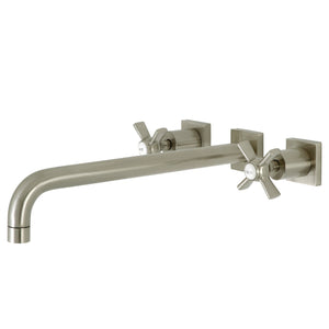 Millennium KS6048ZX Two-Handle 3-Hole Wall Mount Roman Tub Faucet, Brushed Nickel