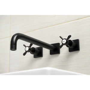 Essex KS6050BEX Two-Handle 3-Hole Wall Mount Roman Tub Faucet, Matte Black