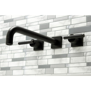 Kaiser KS6050CKL Two-Handle 3-Hole Wall Mount Roman Tub Faucet, Matte Black