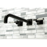 Kaiser KS6050CKL Two-Handle 3-Hole Wall Mount Roman Tub Faucet, Matte Black