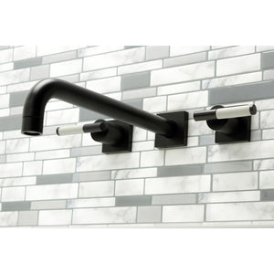 Kaiser KS6050CKL Two-Handle 3-Hole Wall Mount Roman Tub Faucet, Matte Black