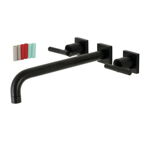 Kaiser KS6050CKL Two-Handle 3-Hole Wall Mount Roman Tub Faucet, Matte Black