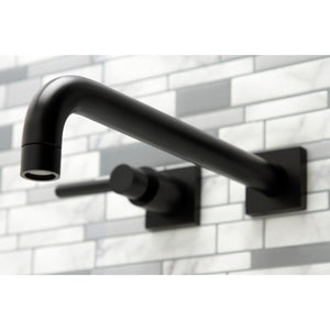 Concord KS6050DL Two-Handle 3-Hole Wall Mount Roman Tub Faucet, Matte Black
