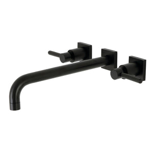 Concord KS6050DL Two-Handle 3-Hole Wall Mount Roman Tub Faucet, Matte Black