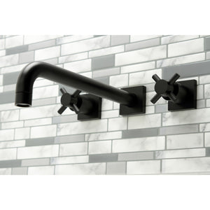 Concord KS6050DX Two-Handle 3-Hole Wall Mount Roman Tub Faucet, Matte Black