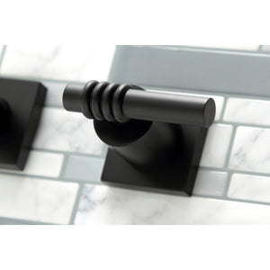 Milano KS6050ML Two-Handle 3-Hole Wall Mount Roman Tub Faucet, Matte Black
