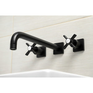 Millennium KS6050ZX Two-Handle 3-Hole Wall Mount Roman Tub Faucet, Matte Black