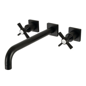 Millennium KS6050ZX Two-Handle 3-Hole Wall Mount Roman Tub Faucet, Matte Black