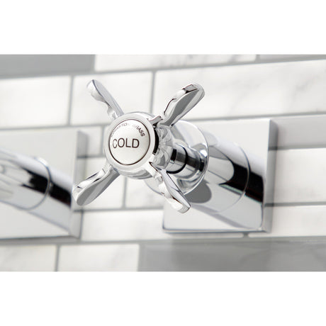 Essex KS6051BEX Two-Handle 3-Hole Wall Mount Roman Tub Faucet, Polished Chrome