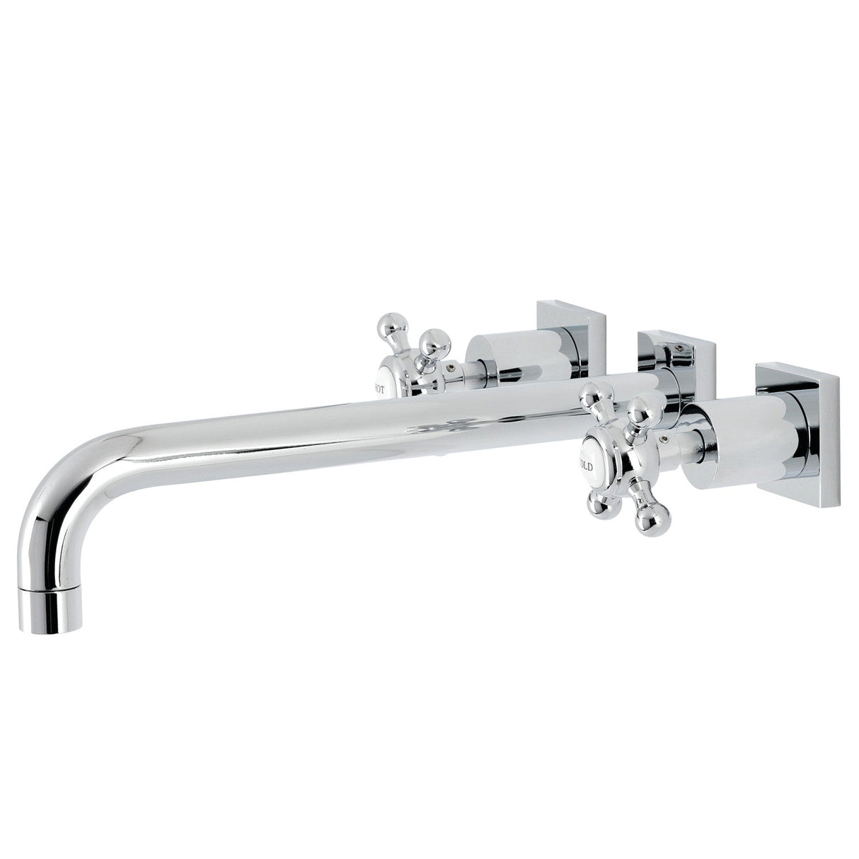 Metropolitan KS6051BX Two-Handle 3-Hole Wall Mount Roman Tub Faucet, Polished Chrome