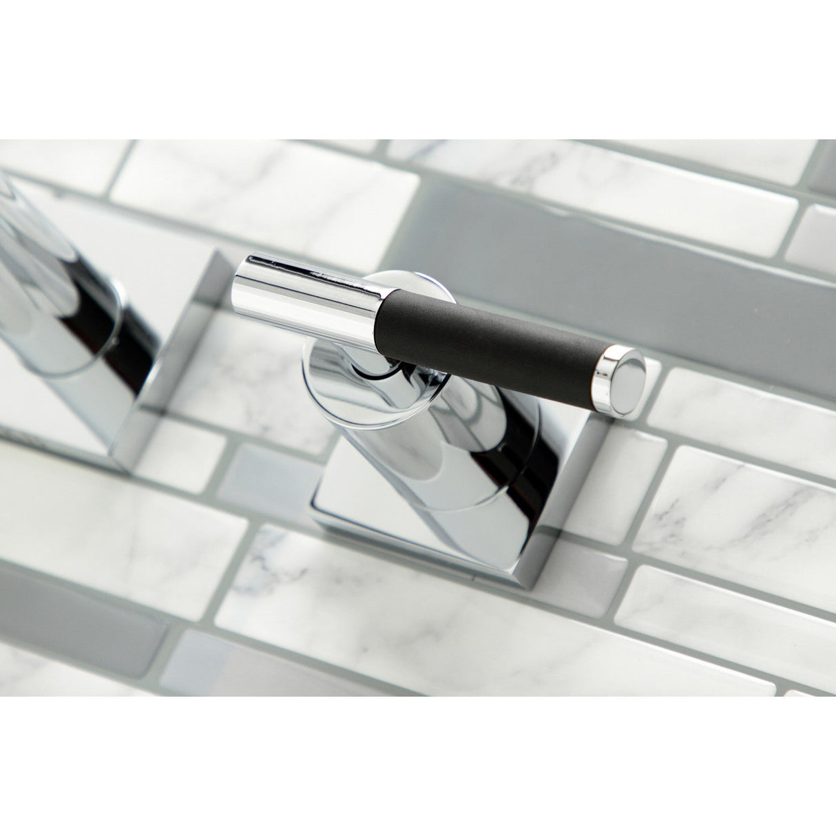 Kaiser KS6051CKL Two-Handle 3-Hole Wall Mount Roman Tub Faucet, Polished Chrome