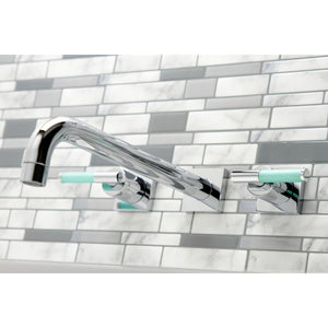 Kaiser KS6051CKL Two-Handle 3-Hole Wall Mount Roman Tub Faucet, Polished Chrome