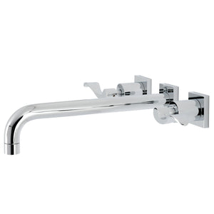 NuWave KS6051DFL Two-Handle 3-Hole Wall Mount Roman Tub Faucet, Polished Chrome