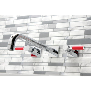 Kaiser KS6051DKL Two-Handle 3-Hole Wall Mount Roman Tub Faucet, Polished Chrome