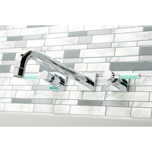 Kaiser KS6051DKL Two-Handle 3-Hole Wall Mount Roman Tub Faucet, Polished Chrome