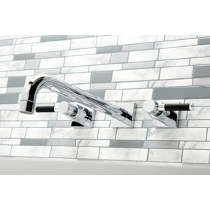 Kaiser KS6051DKL Two-Handle 3-Hole Wall Mount Roman Tub Faucet, Polished Chrome