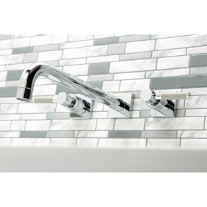Kaiser KS6051DKL Two-Handle 3-Hole Wall Mount Roman Tub Faucet, Polished Chrome