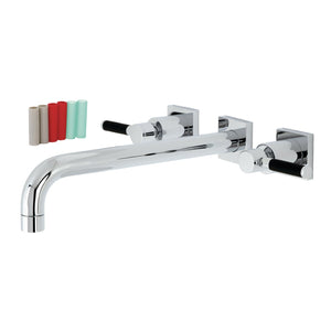 Kaiser KS6051DKL Two-Handle 3-Hole Wall Mount Roman Tub Faucet, Polished Chrome