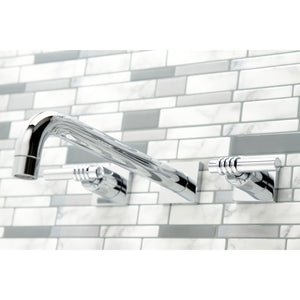 Milano KS6051ML Two-Handle 3-Hole Wall Mount Roman Tub Faucet, Polished Chrome