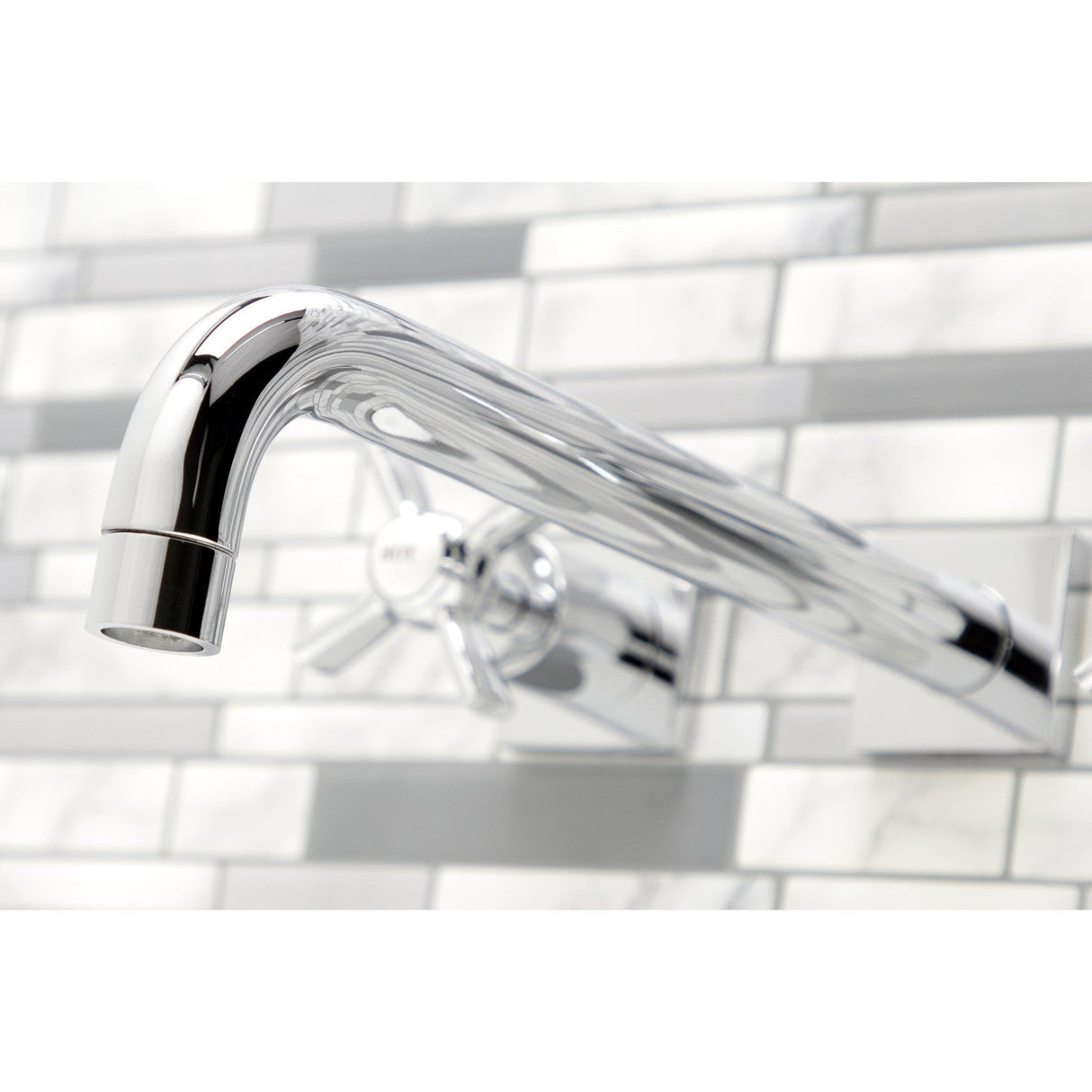 Millennium KS6051ZX Two-Handle 3-Hole Wall Mount Roman Tub Faucet, Polished Chrome