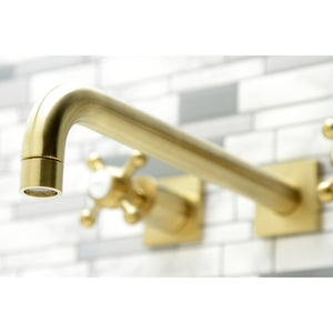 Metropolitan KS6057BX Two-Handle 3-Hole Wall Mount Roman Tub Faucet, Brushed Brass